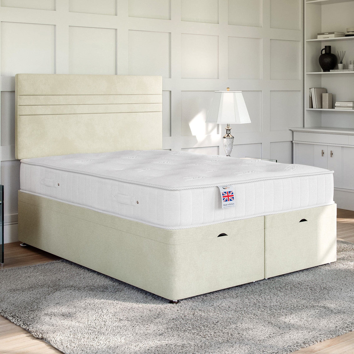 Richmond Ottoman Bed Set with Strutted Headboard Ottoman Bed Set Divan Base Direct 
