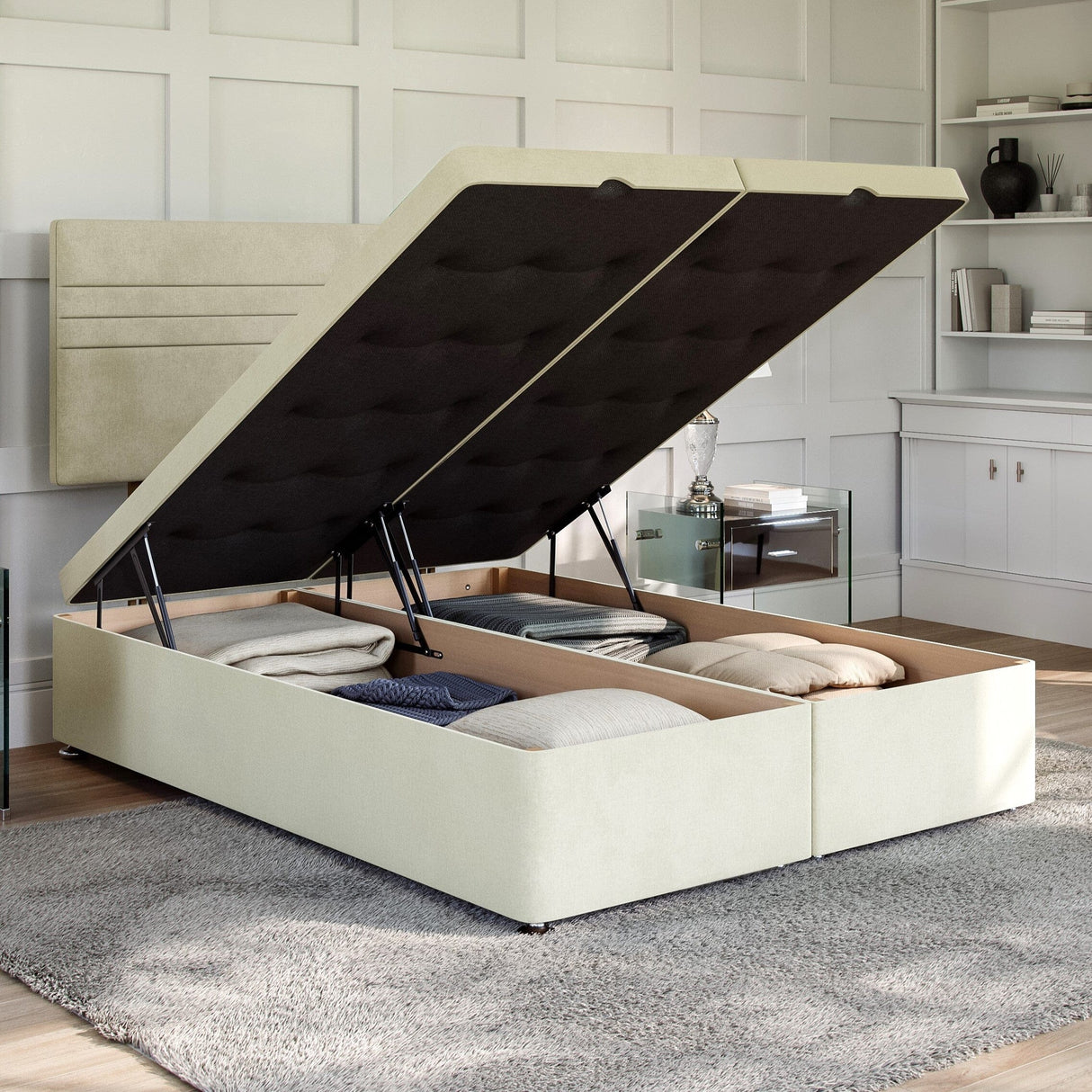 Richmond Ottoman Bed Set with Strutted Headboard Ottoman Bed Set Divan Base Direct 