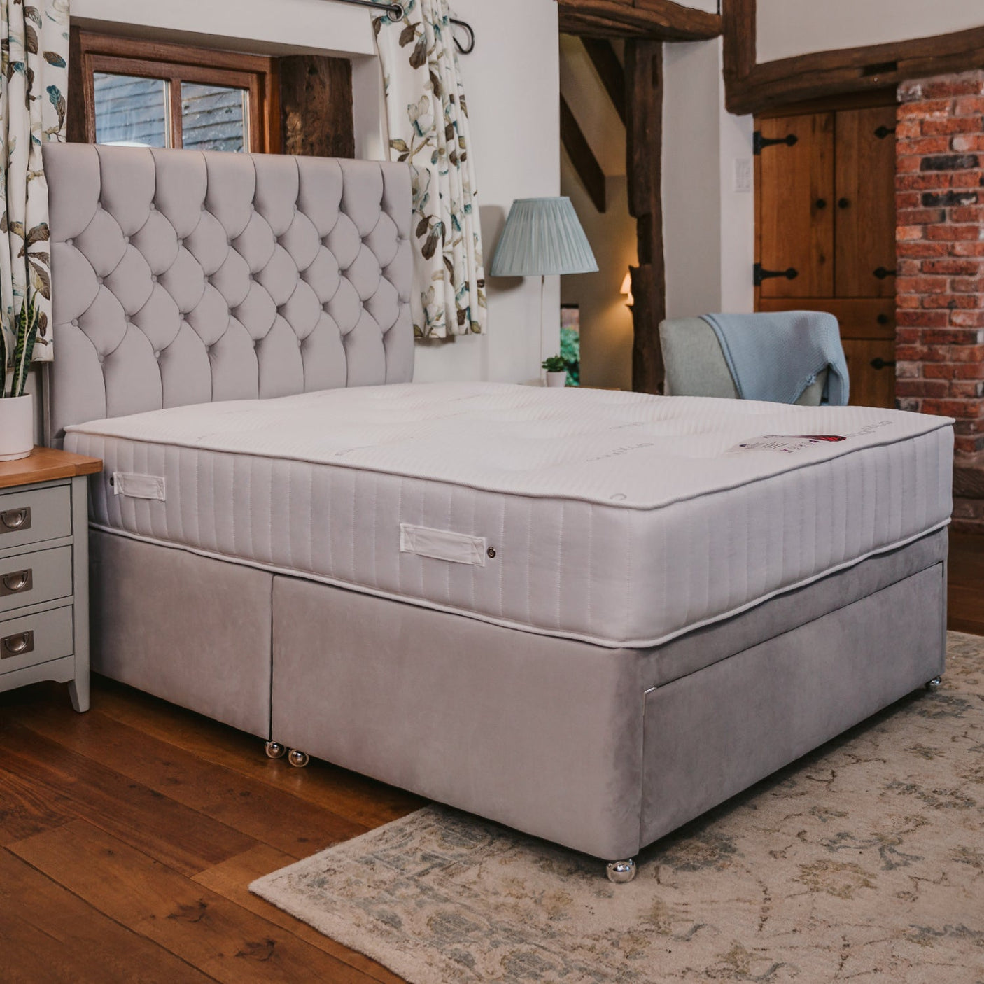 Ruby Memory Foam Orthopaedic Sprung Hotel Divan Bed Set