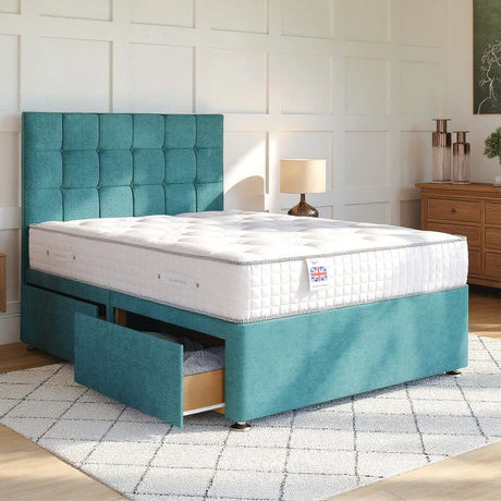 Sicily Divan Bed Set with Strutted Headboard Divan bed Divan Base Direct 
