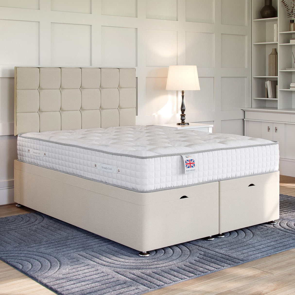 Sicily Ottoman Bed Set with Strutted Headboard Ottoman Bed Set Divan Base Direct 