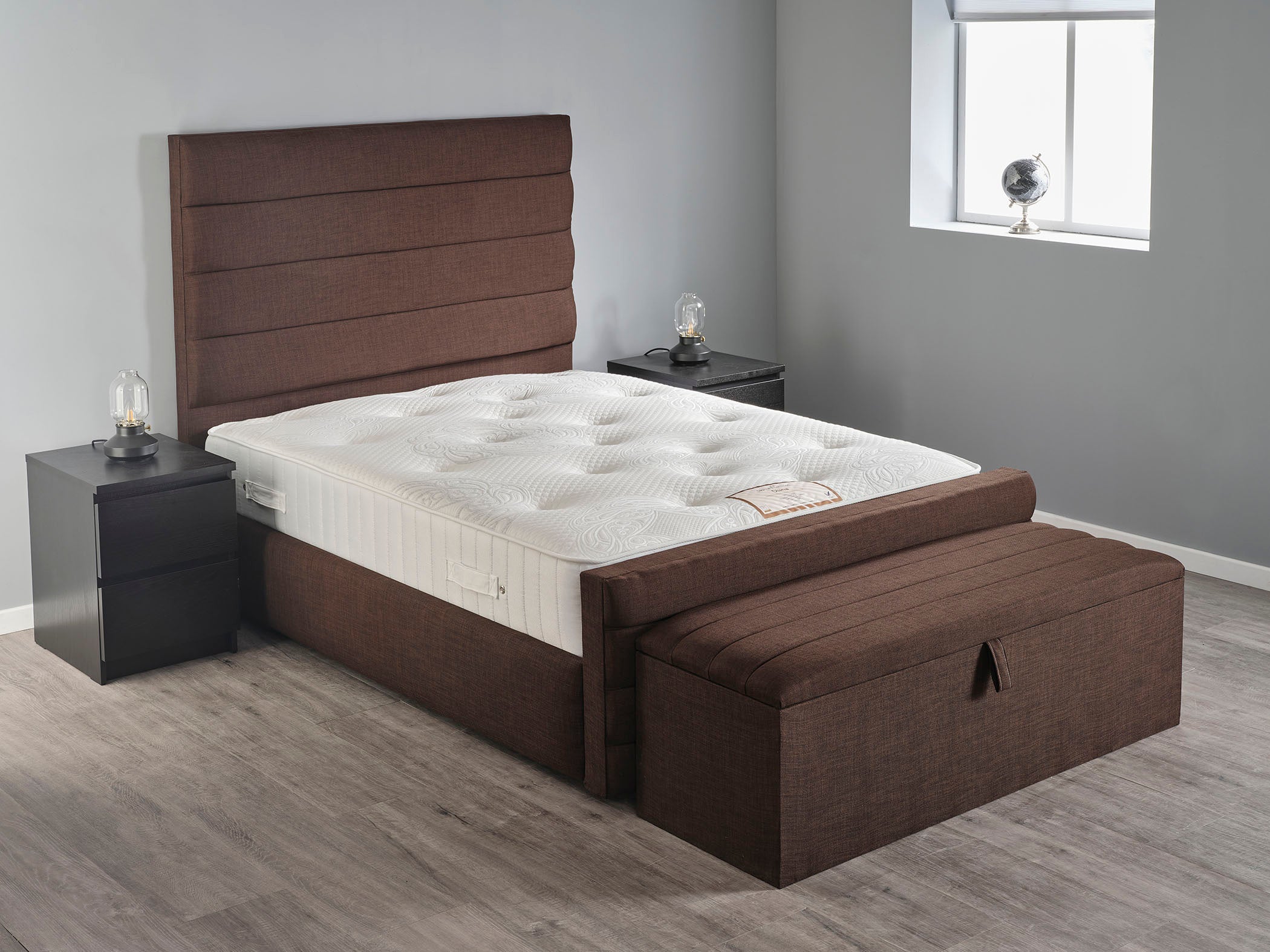 Single box deals bed with storage