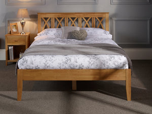 Victoria Honey Oak Wooden Bed Frame