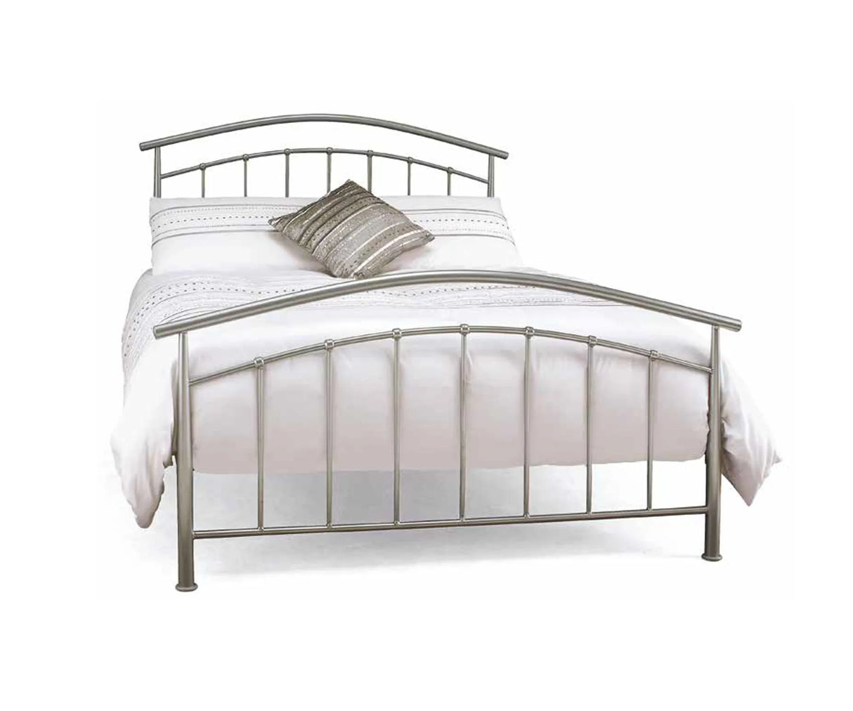 Luxe Silver Metal Bed Frame