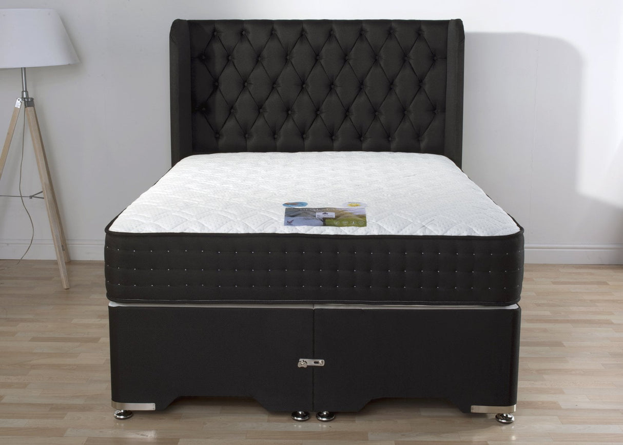Sleep Revolution Dual Season 1000 Pocket Cool Gel Memory Foam Divan Bed Set