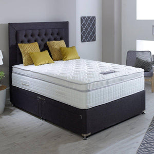 Dura Beds Turin 2000 Pocket Sprung Box Pillow Top Divan Bed Set Divan Bed Set Dura 