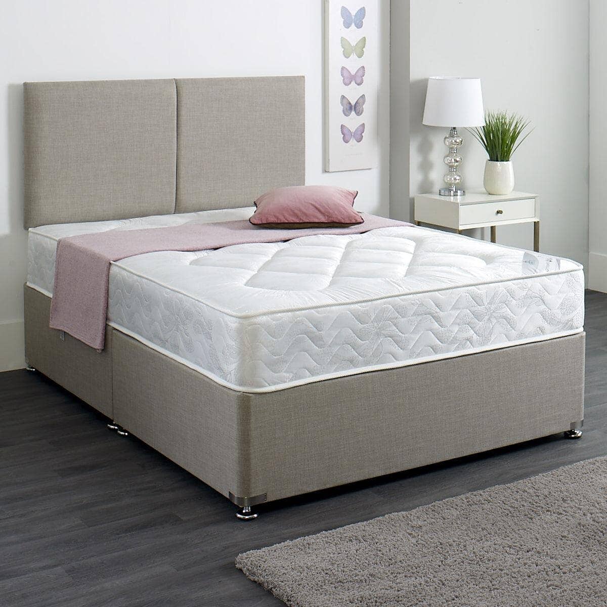 Dura Beds York Damask Sprung Divan Bed Set Divan Bed Set Dura 