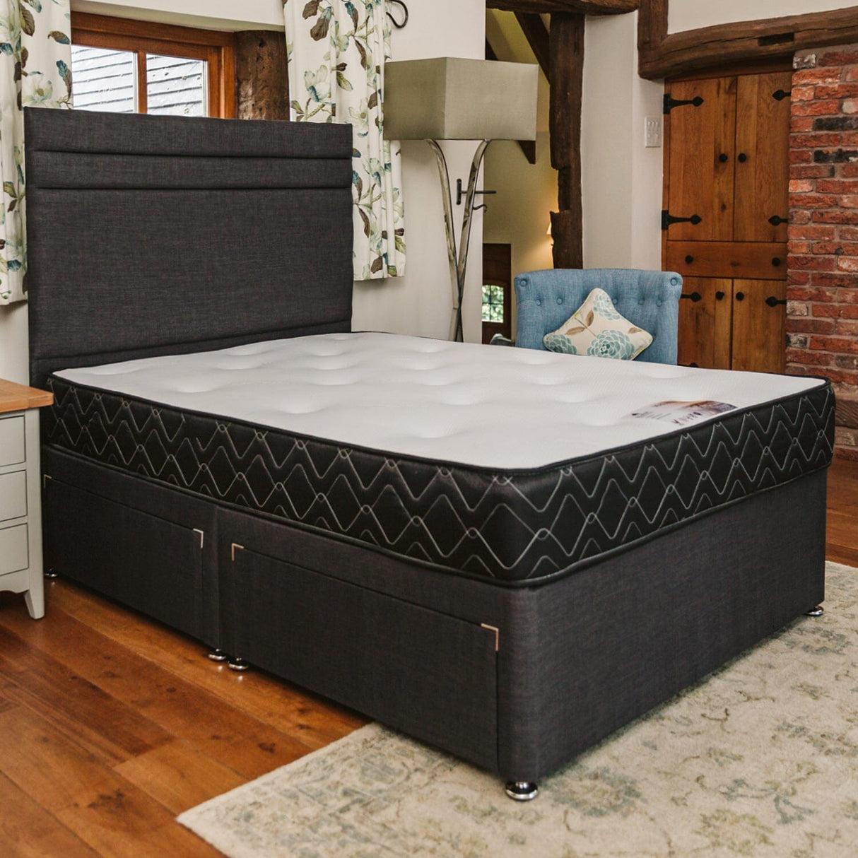 Madrid Special Memory Foam Sprung Divan Bed Set Divan Bed Set Divan Base Direct 