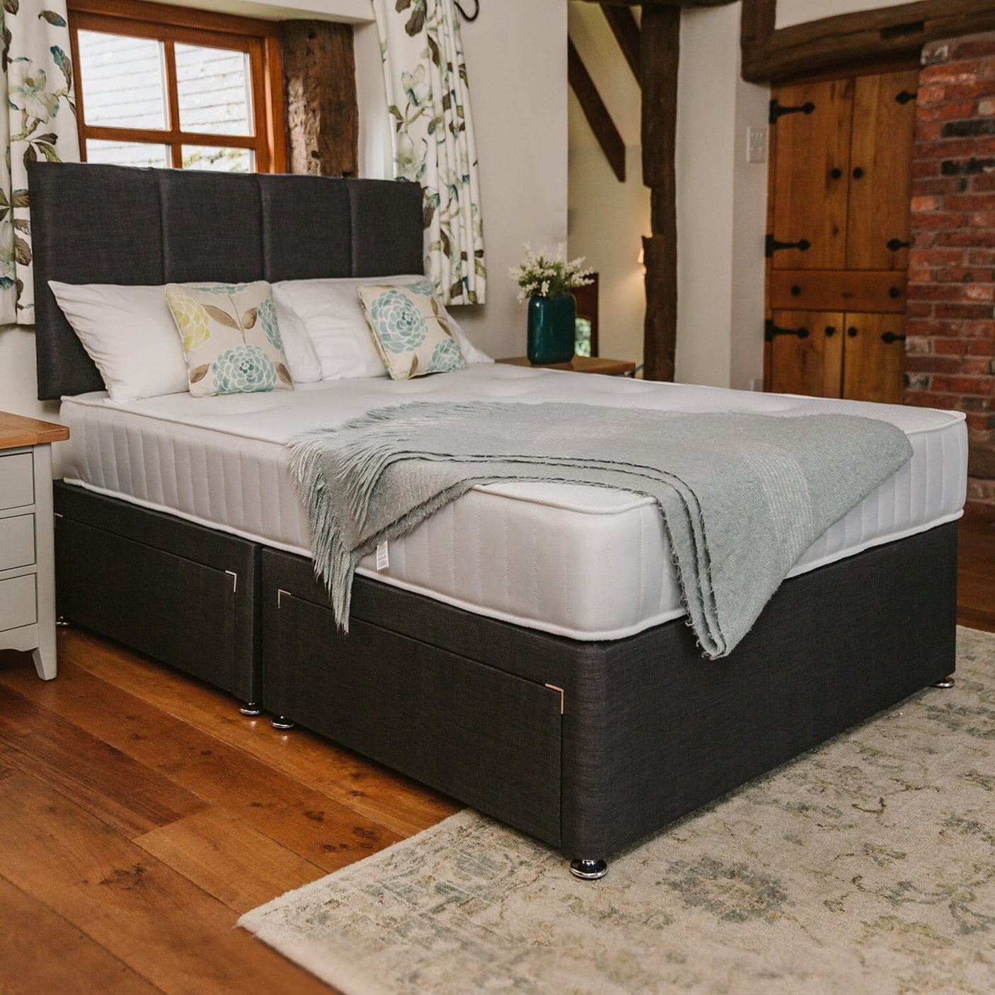 Pearl Orthopaedic Comfort Sprung Divan Bed Set Divan Bed Set Divan Base Direct 