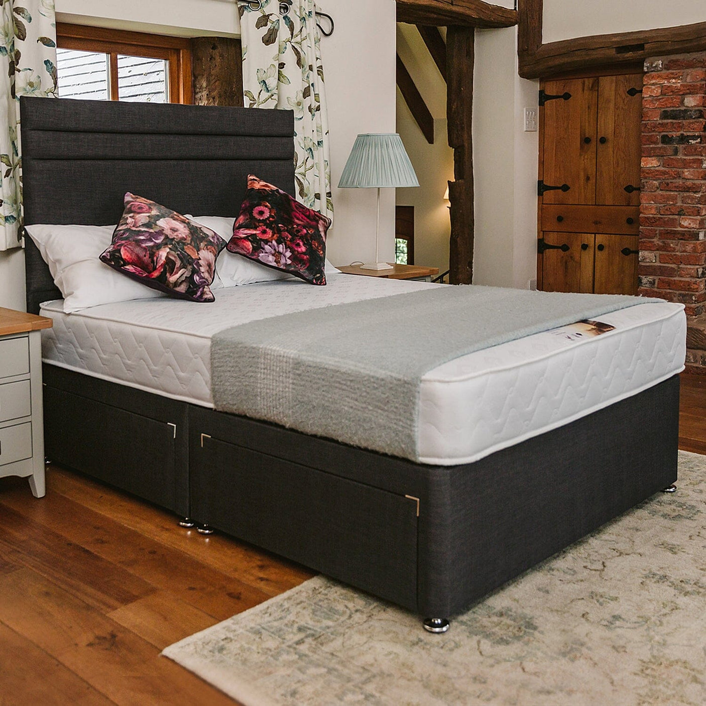 Rome Comfort Deluxe Sprung Divan Bed Set Divan Bed Set Divan Base Direct 