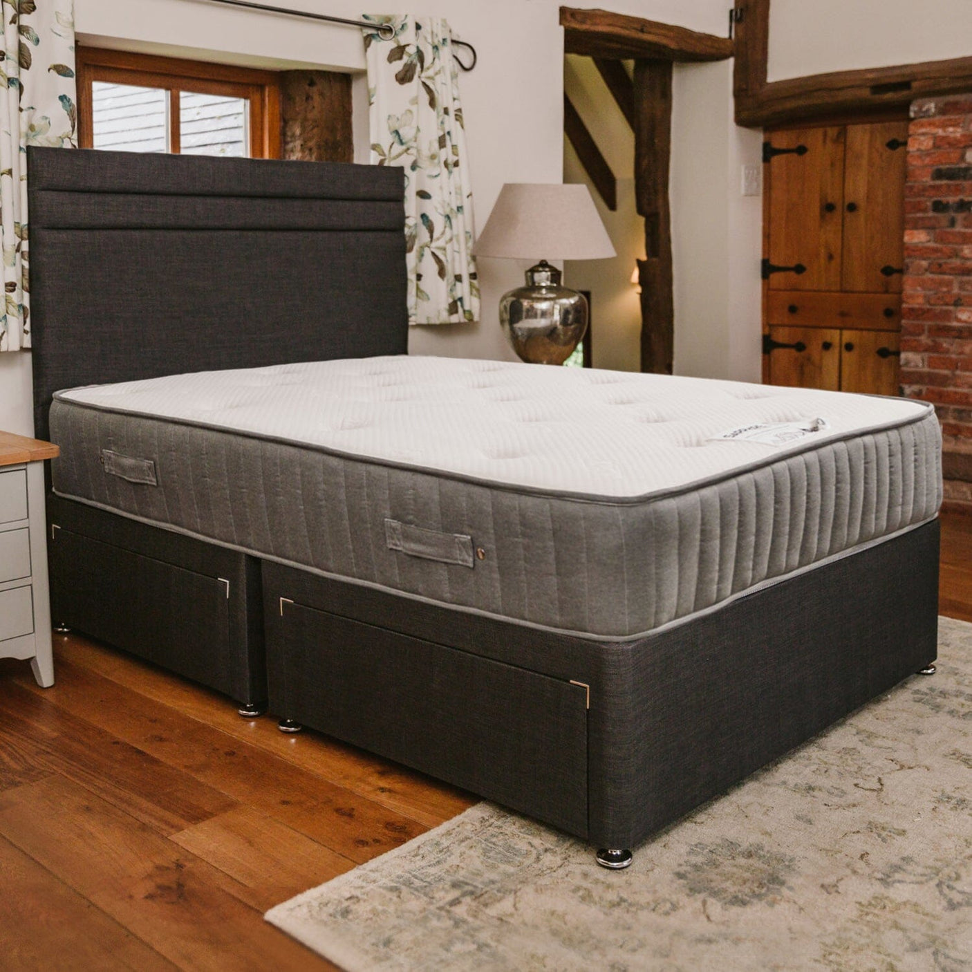 Sapphire Memory Foam Orthopaedic Sprung Divan Bed Set Divan Bed Set Divan Base Direct 