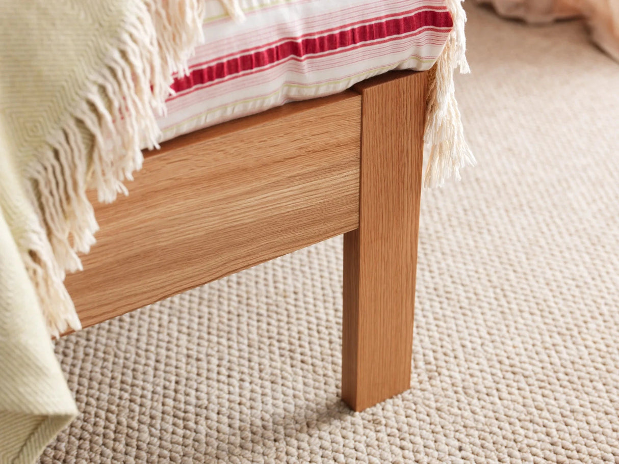 Serenity Oak Wooden Bed Frame Wooden Bed Frames Divan Base Direct 