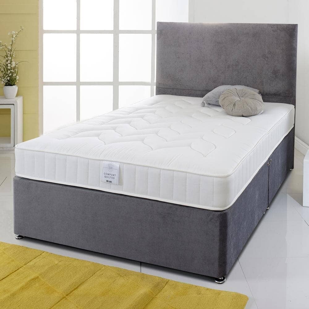Shire Essentials Comfort Deep Quilted Sprung Divan Bed Set Divan Bed Set Shire 