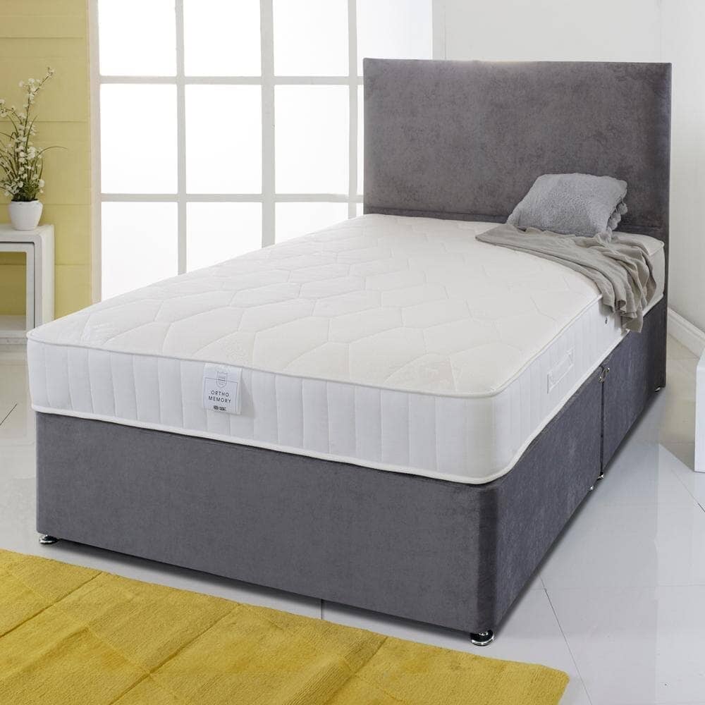 Shire Essentials Orthopaedic Sprung Memory Foam Divan Bed Set Divan Bed Set Shire 