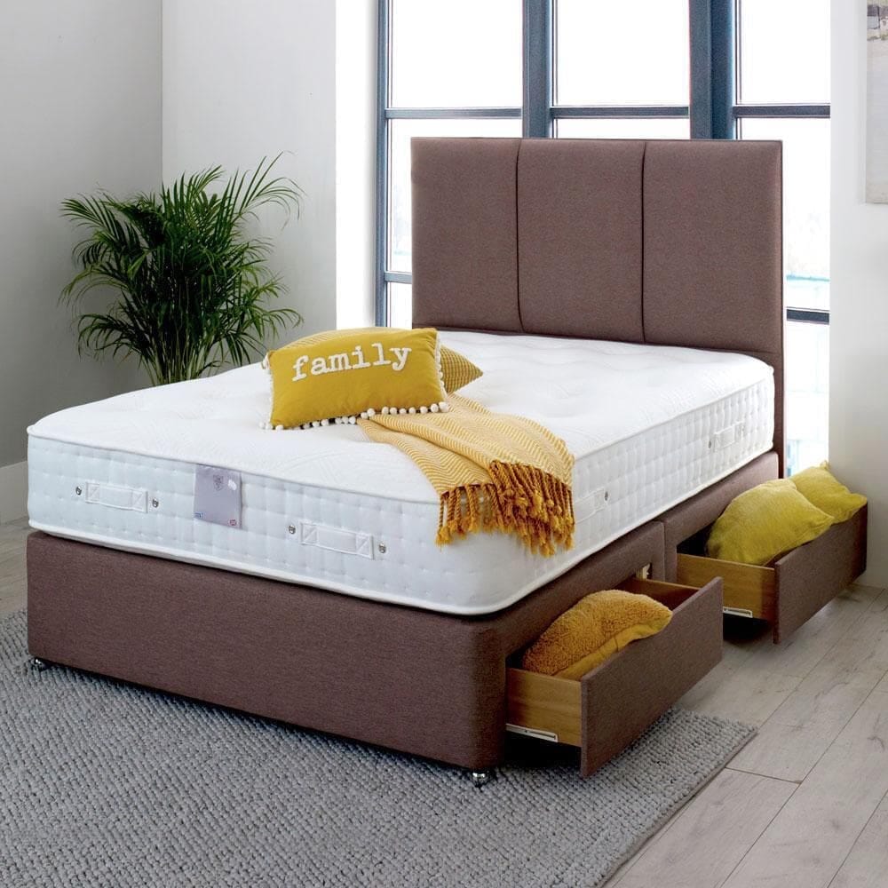 Shire Ludlow 1000 Pocket Sprung Natural Fillings Divan Bed Set Divan Bed Set Shire 