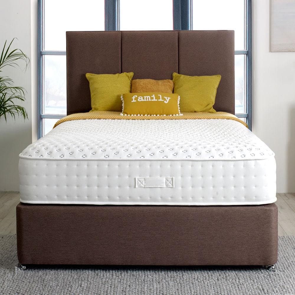 Shire Stretton 2000 Pocket Sprung Cool Blue Memory Gel Divan Bed Set Divan Bed Set Shire 