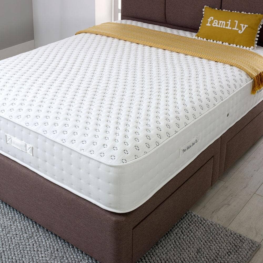 Shire Stretton 2000 Pocket Sprung Cool Blue Memory Gel Divan Bed Set Divan Bed Set Shire 
