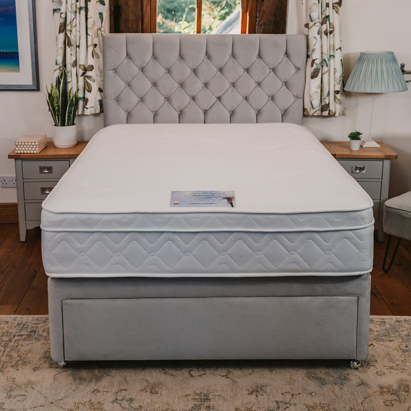Sophia Briar-Rose Alphonsine 1000 Pocket Sprung Encapsulated Memory Foam Divan Bed Set Divan Bed Set Divan Base Direct 