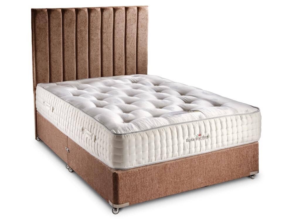 Sophia Briar-Rose Charlotte 1000 Pocket Sprung Natural Cotton Tencel Mattress Mattress Divan Base Direct 
