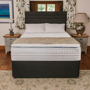 Sophia Briar-Rose Nova 1000 Pocket Sprung Natural Fillings Cushioned Pillow Top Memory Foam Bed Set Divan Bed Set Divan Base Direct 